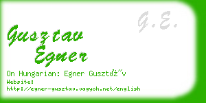gusztav egner business card